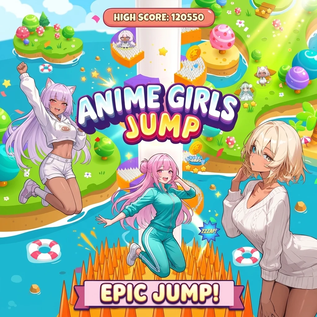 Anime Girls: Jump! screenshot