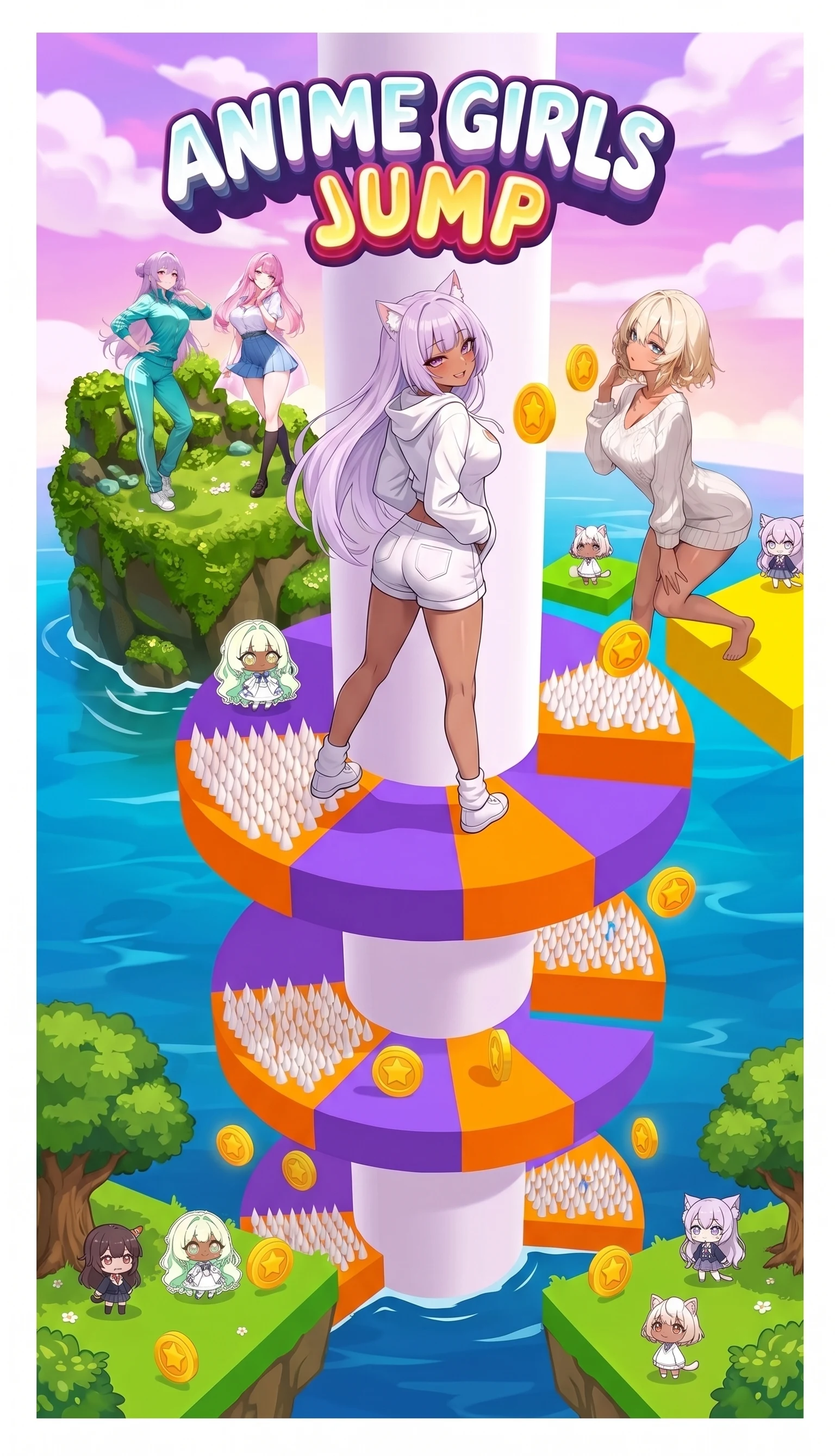Anime Girls: Jump! screenshot