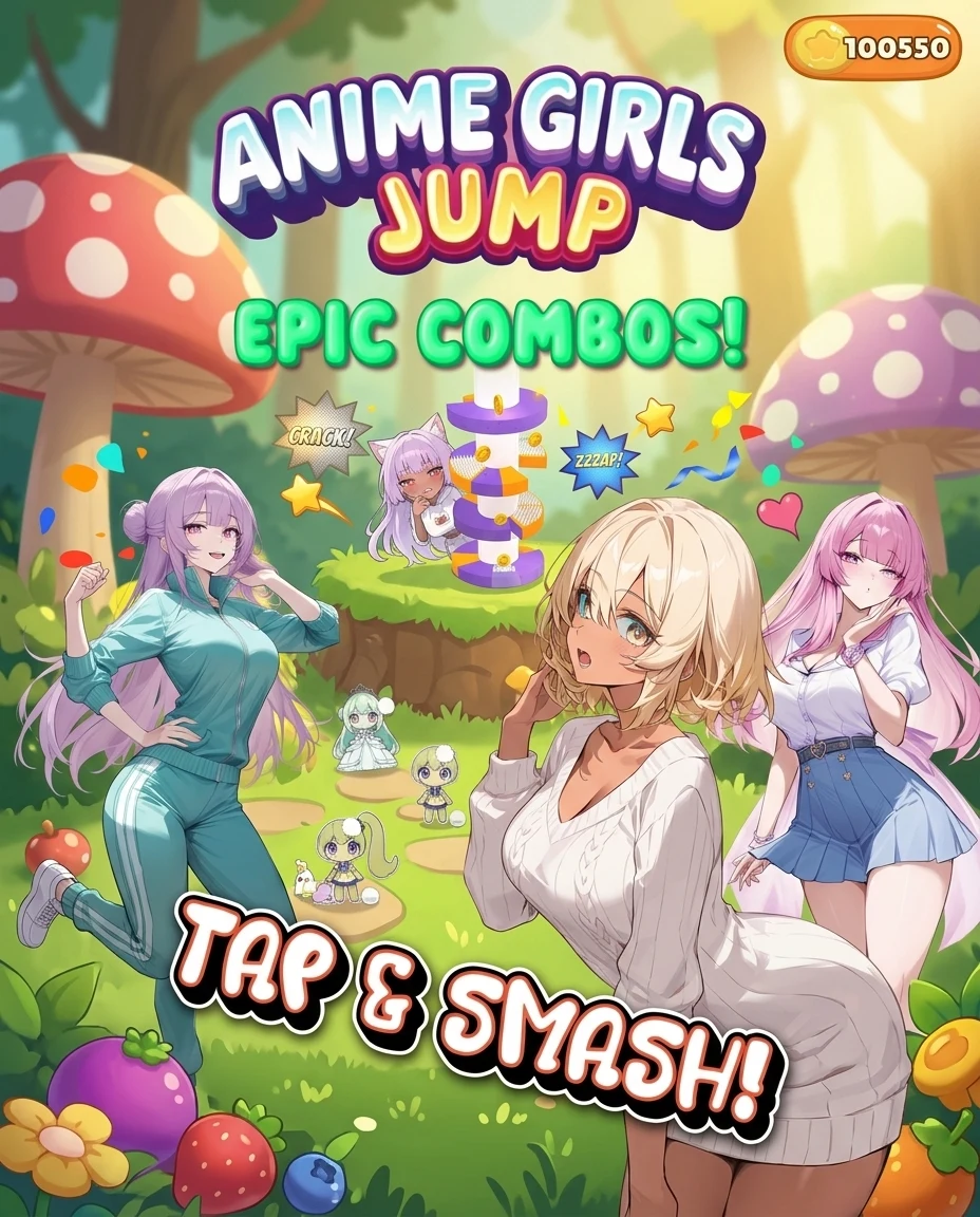 Anime Girls: Jump! screenshot