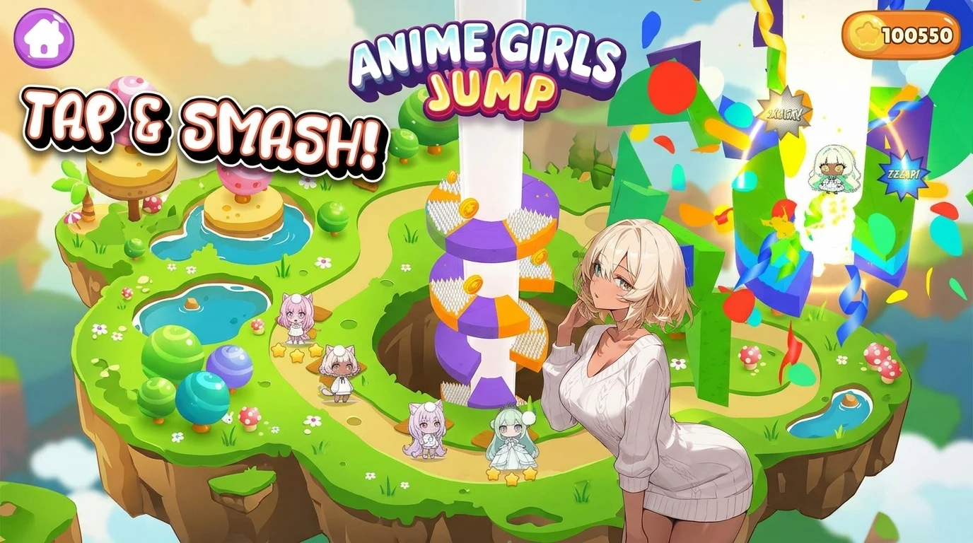 Anime Girls: Jump! screenshot